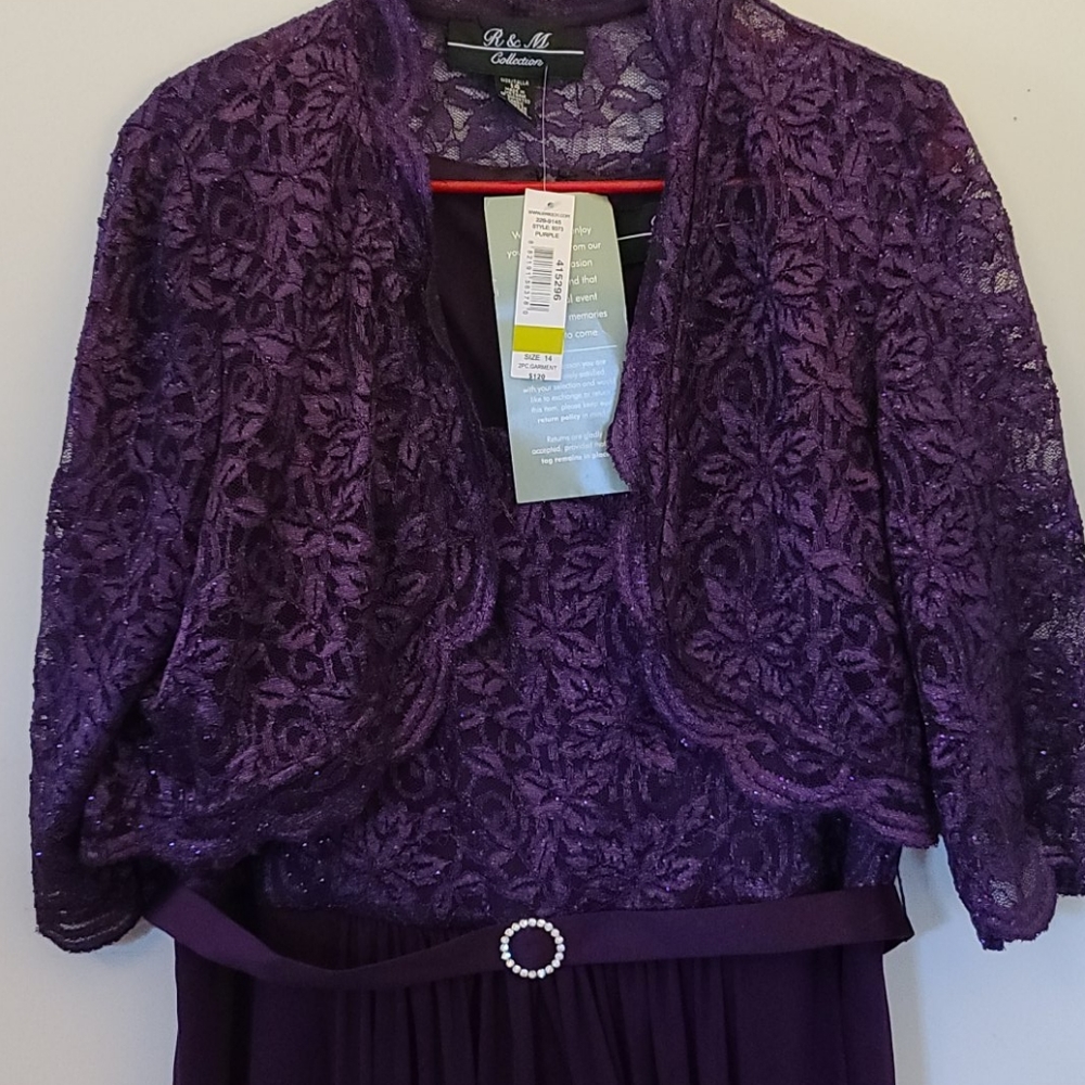 Women's 2 piece Dress - Purple - size 14